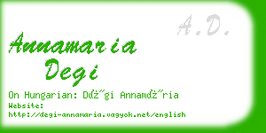 annamaria degi business card